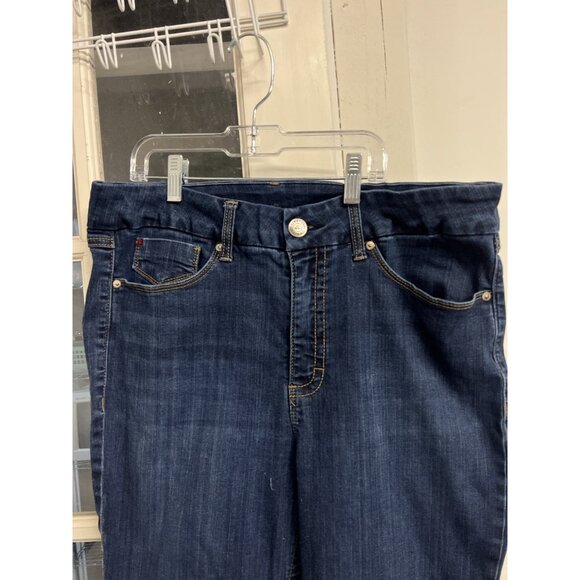 7 by 7 For All Mankind Woman’s Size 16 Blue Denim Skinny Ankle High Rise Jeansm - Picture 2 of 7